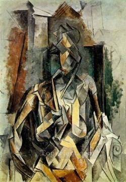 Mujer sentada en un sillón 1916 Pablo Picasso Pinturas al óleo